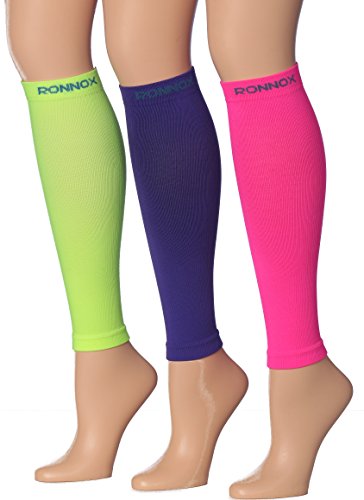 Calf Compression Sleeve 3-Pairs (16-20 mmHg is Best Athletic & Medical